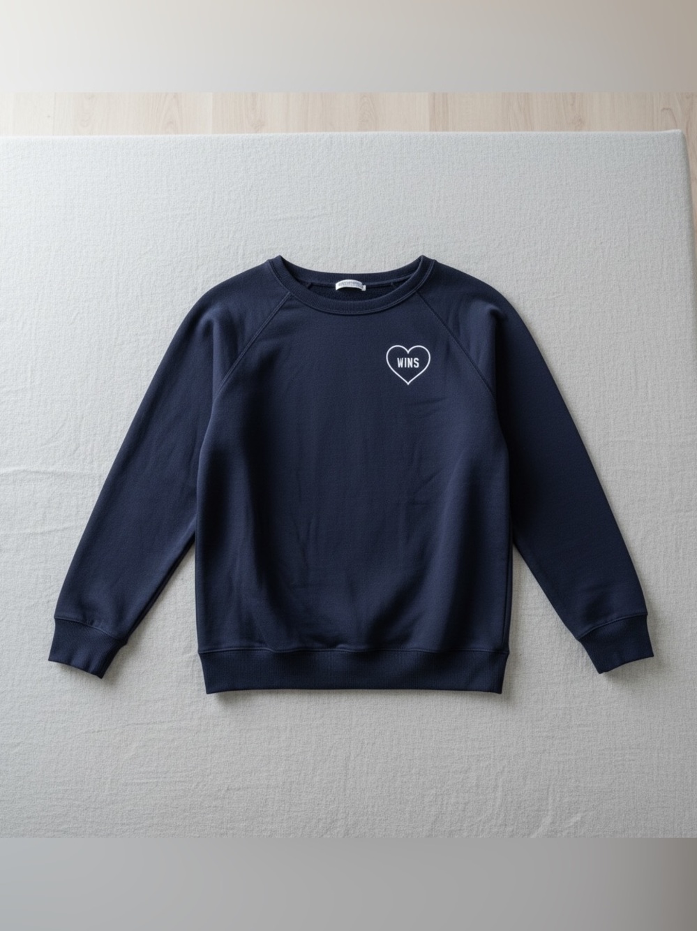 Old Navy Navy Blue "WINS" Heart Graphic Sweatshirt - Women's Small